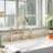 Felixbath Bridge Kitchen Faucet Double Handles With Side Spray-94840657