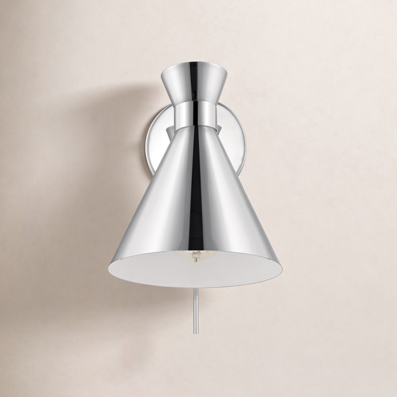 Puliafico Plug-in Armed Sconce, Chrome