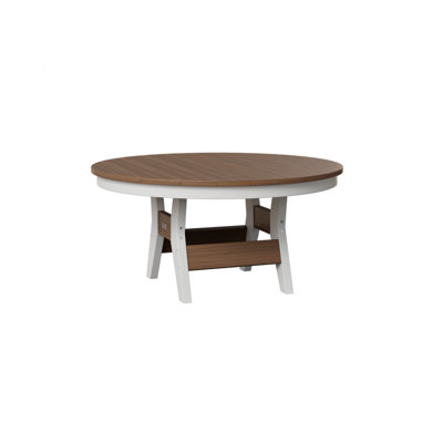  Harbour Regular Antique Mahogany Top With White Base 38″ Round Conversation Table
