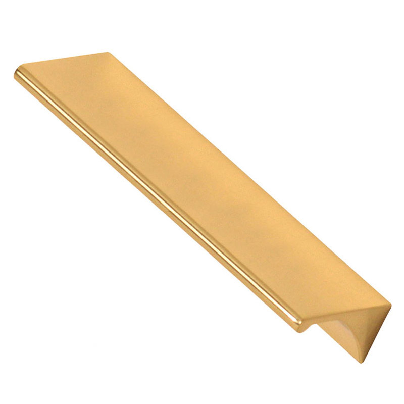 6" Center to Center Finger Pull, Polished Brass, 4.5"