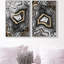 Oliver Gal Noir AdoreGeo Ensemble Abstract - Framed Acrylic Glass Wall Art-530458050-530458111