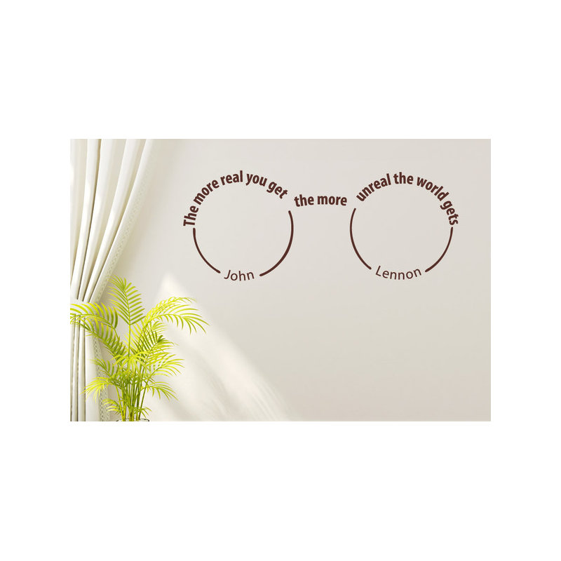 John Lennon Wall Sticker, Large, Brown