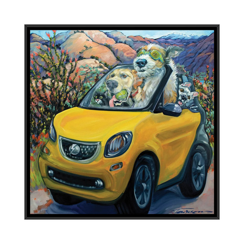 Entièrement chargé par CR Townsend - peinture sur toile tendue, Cadre noir, H 12 po x l 12 po x P 1,5 po