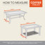 Housse pour table basse de chalet Chalet Modern Leisure, L 48 po x l 25 po x H 18 po, beige