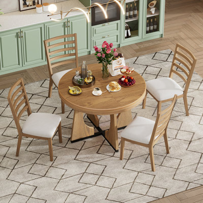 Ensemble de table de salle à manger pour 4 personnes avec chaises TREXM