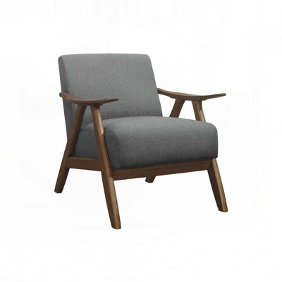 Upholstered Wood Armchair