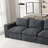 Wide Corduroy Sponge Compression Sofa Modular 4-Seater Cloud Boneless Sofa With No Assembly Required-1498696822