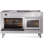 ILVE Professional Plus II Series 60 in. Dual Fuel Range with 7 Sealed Burners, Griddle, Frenchtop (Liquid Propane, Glass Door)-98168240-98168248