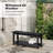 41" Shower Bench, HIPS Waterproof Bathroom Stool Seat, All-Weather Indoor/Outdoor Bench with Shelf and Non-Slip Feet, Black-75284315-75284263