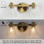 Luminaire de salle de bain 2 lumières à intensité variable avec abat-jour en verre conique