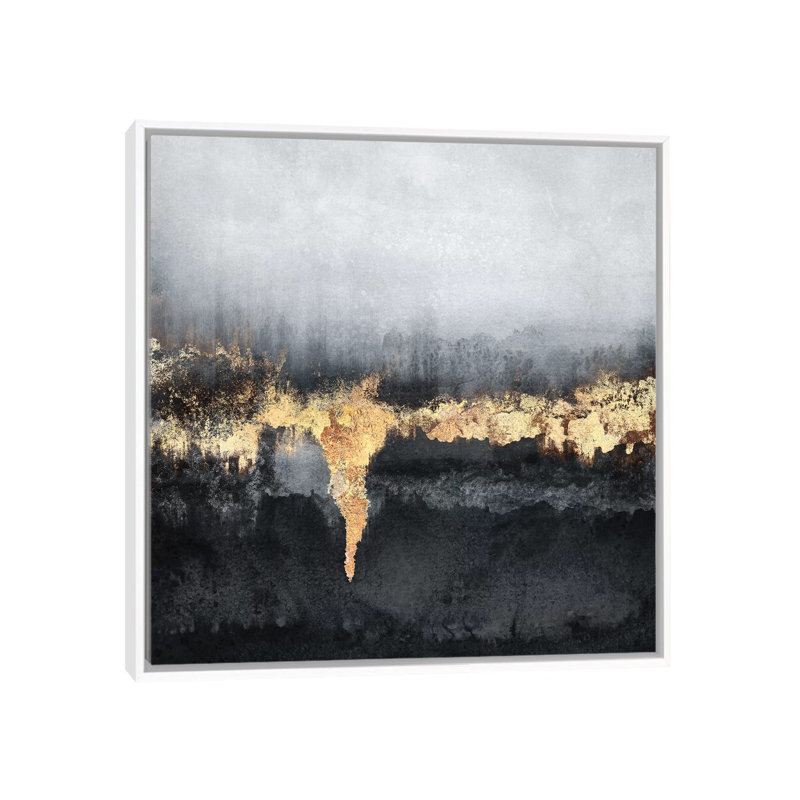 « Uneasy-Square » par Elisabeth Fredriksson-reproduction d’art, H 26 po x l 26 po x P 1,5 po, Toile blanche encadrée