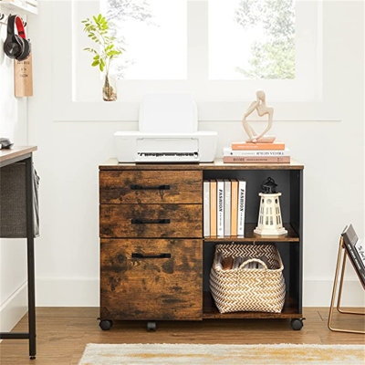 Bryam 80cm Wide 3 -Drawer Mobile File Cabinet