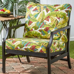 Lester Indoor/Outdoor Seat/Back Cushion Beachcrest Home Fabric: Red/Blue