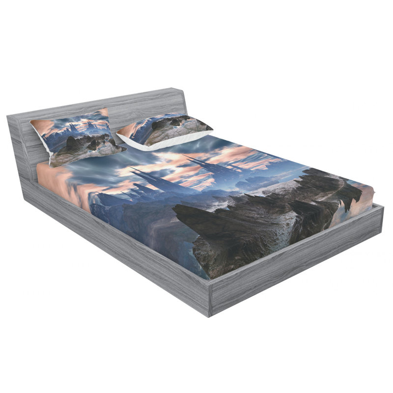 Microfiber Sheet Set, Queen Sheet Set with Fitted Sheet