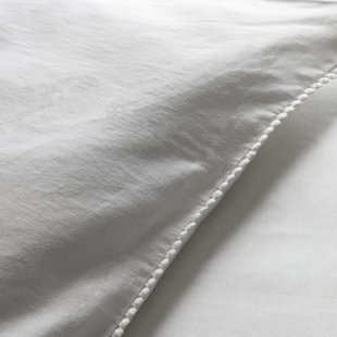 Lace Solid Colour Duvet Cover Set with Pillowcases Included