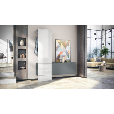 Carlton Garderobe Set 4 Anthrazit