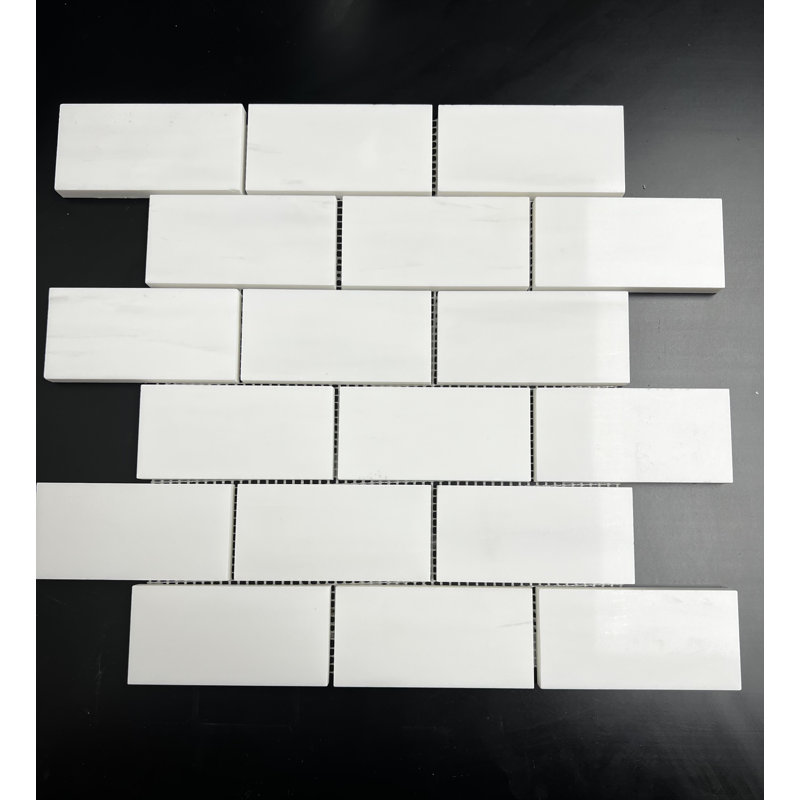 Bianco Dolomite Marble 2" x 4" Subway Wall & Floor Mosaic