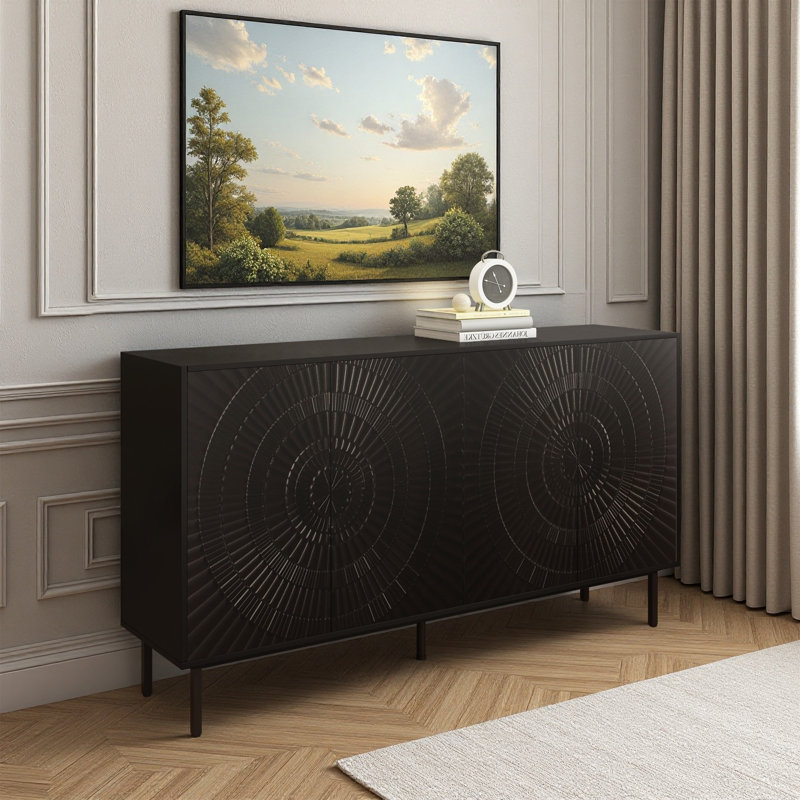 Buffet moderne en bois noir