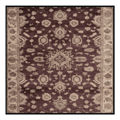 Tapis brun lavable à la machine