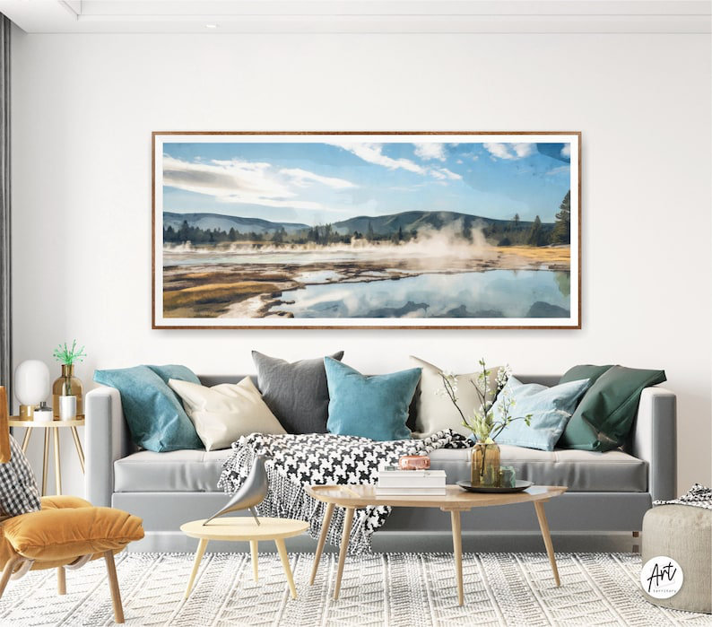 «Yellowstone National Park», très grande affiche murale horizontale, Affiche non encadrée, H 36 po x l 72 po
