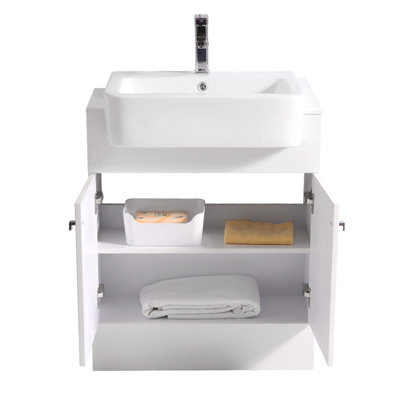 Avareigh 669mm Single Bathroom Vanity with Integrated Ceramic Basin