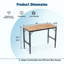 Établi robuste et réglable pour le garage, table d'atelier en bois d'hévéa avec patins en caoutchouc, poste de travail en bois franc, capacité de poids de plus de 2000 lb