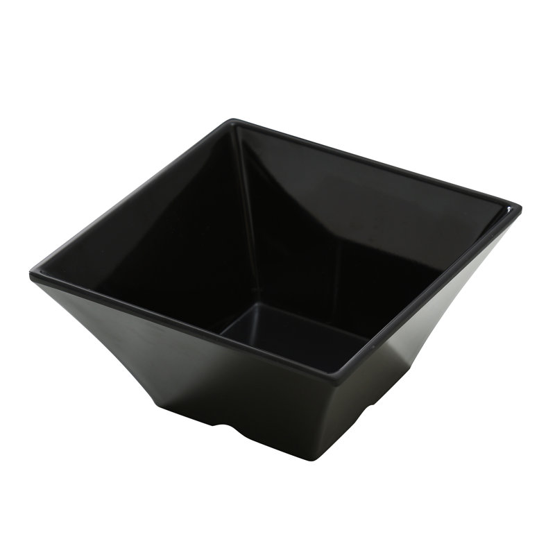 26 oz. Square Melamine Salad Bowl, Black