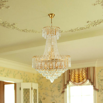 Aritomo 8-Light Empire Chandelier Unique Tiered Crystal Lighting