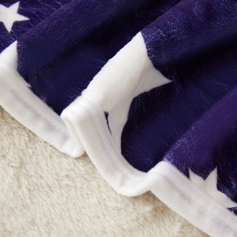 Couverture de Noël en flanelle pour décorations des Fêtes (simple 60 po x 80 po), Purple Starburst