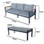 0cm Wide Straight Patio Sofa with Cushions