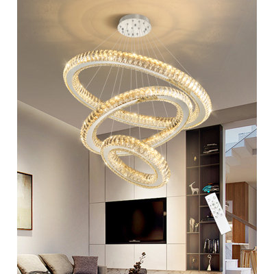 Modern Dimmable 3 Rings Led Chandelier