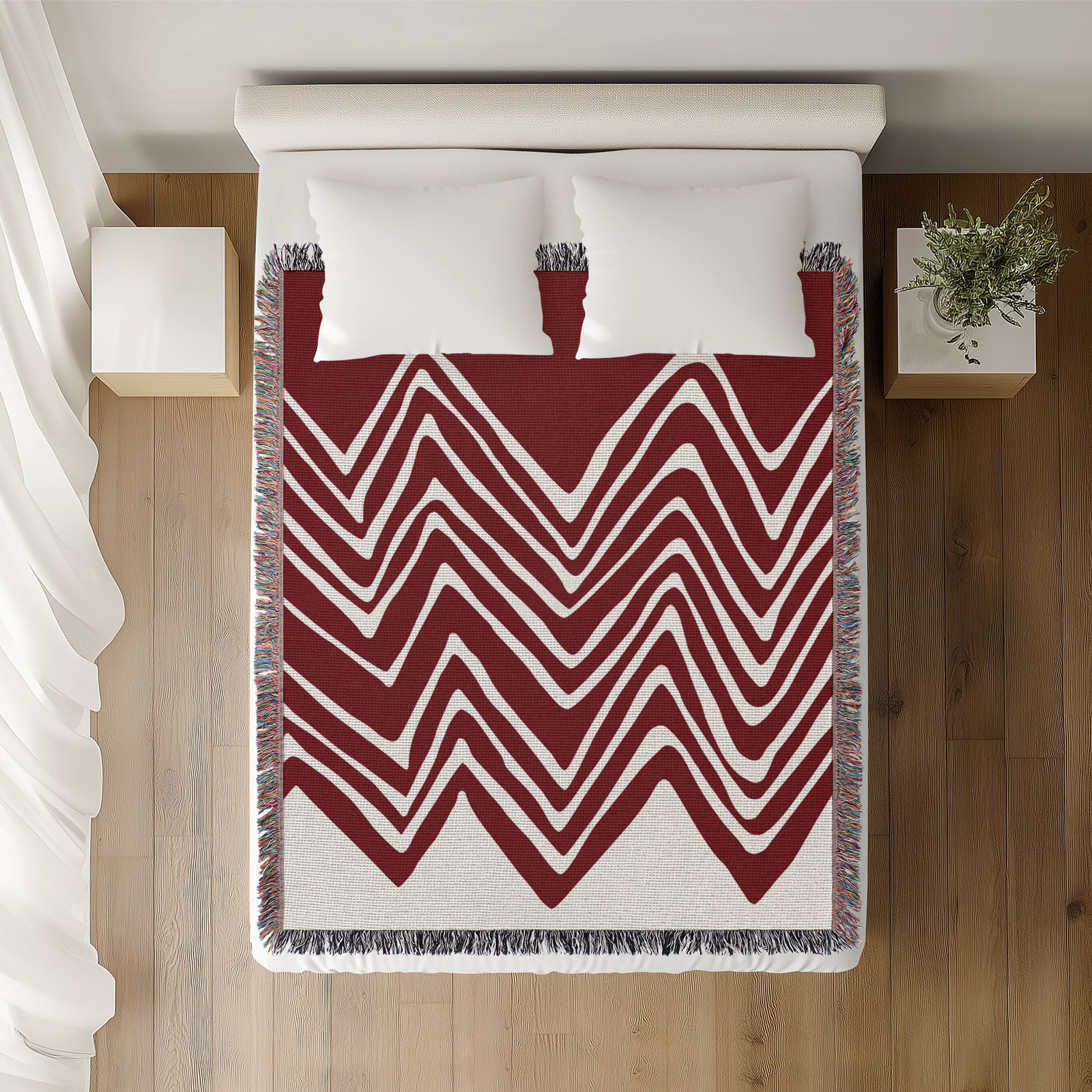 Addai Throw Blanket, Red, 60" H x 60" W (Throw)