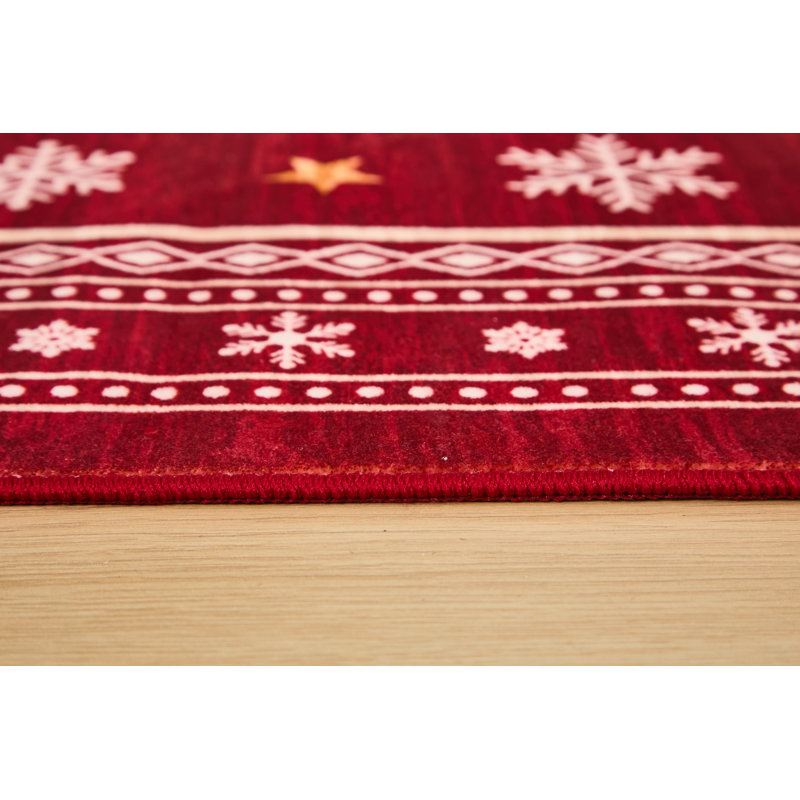 Rectangle Geometric Washable Area Rug, 60x180cm
