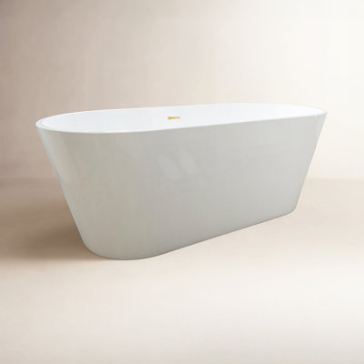 Iris 59" Freestanding Soaking Acrylic Bathtub