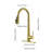 Gold Pull Out Kitchen Faucet - Fingerprint-, Single Hole Deck Mount, 360 Turning Water Outlet, Robust Stainless Steel Golden Sink With Pull-Down Fingerprint , Mounted Hole, Swiveling Nozzle, Superior-177930613