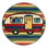 Machine Washable Transportation Brown Area Rug