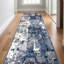 Tapis de couloir bleu 12 pi