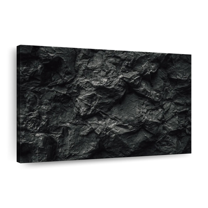 Impression sur toile pierre noire, H 24 po x l 16 po x P 1,25 po