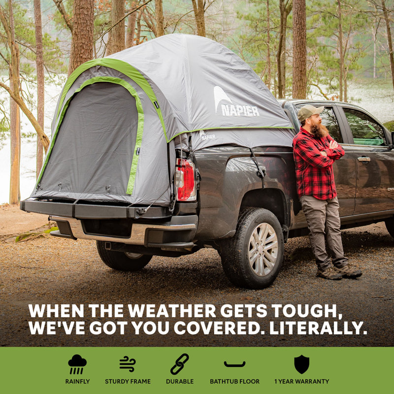 Gray Three Season 2-Person Truck Bed Camping Tent