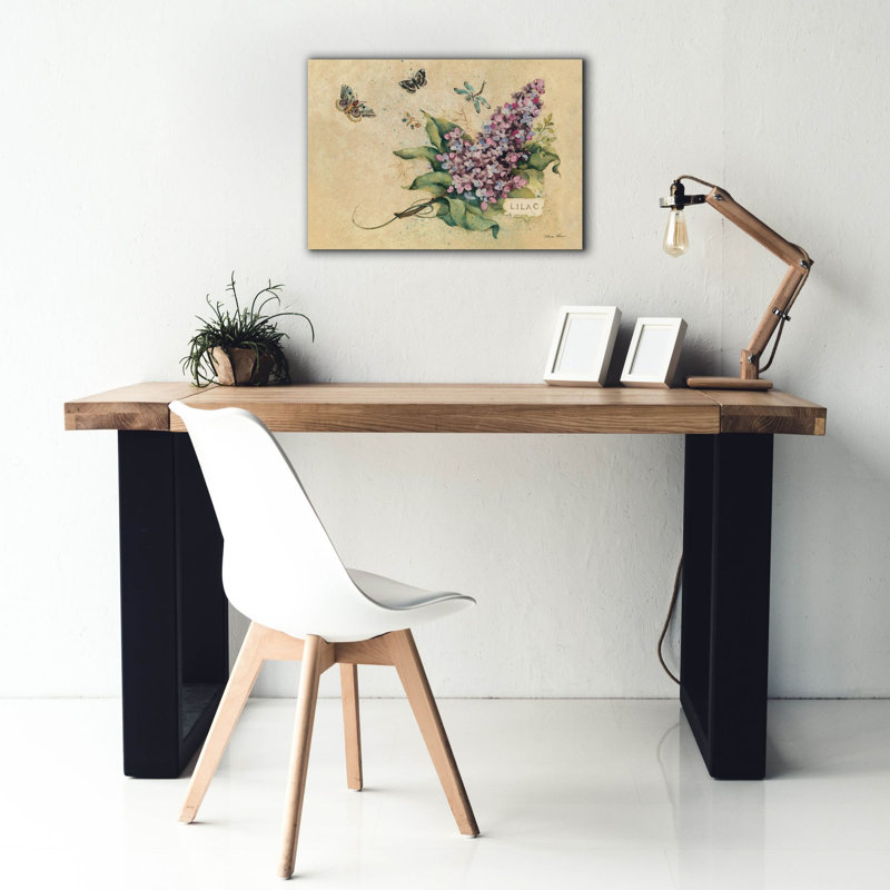«Lilacs and Butterflies» par Cheri Blum, art mural sur toile, H 18 po x l 26 po x P 0,75 po