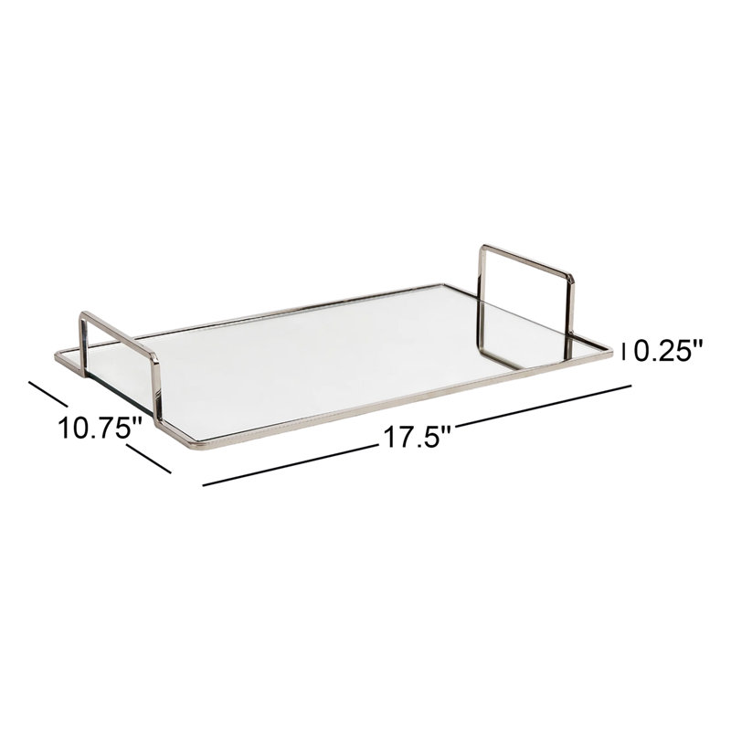 Covina Decorative Tray, 2" H x 10.75" W x 17.5" D