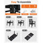 Ensemble de table de salle à manger rectangulaire pour 4 personnes avec accoudoirs All Weather-1854037583-1854037577