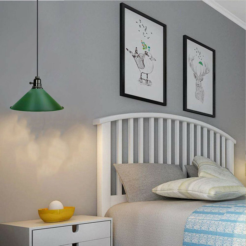 Faris 1 - Light Black Pendant, Green