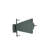 Black Iron Door Hinge 6.5" H x 19" W Surface Mount 3/4" Offset Barn Door Hinge