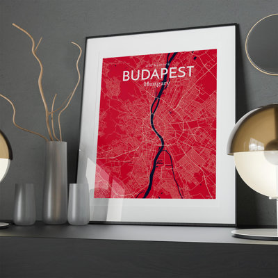 Carte de la ville de Budapest, impression