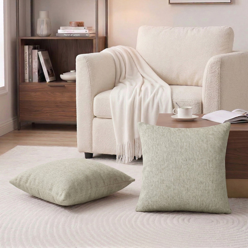 Ultra-Soft Chenille Throw Pillow Cover, Gray