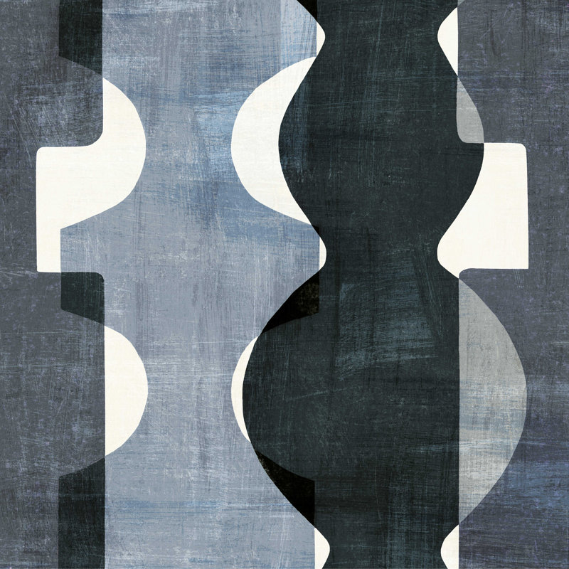 " Geometric Deco II BW ", 36" H x 36" W