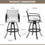 Tabouret de bar rotatif 30 po en aluminium avec tissu Sunbrella (ensemble de 4)-2081567092