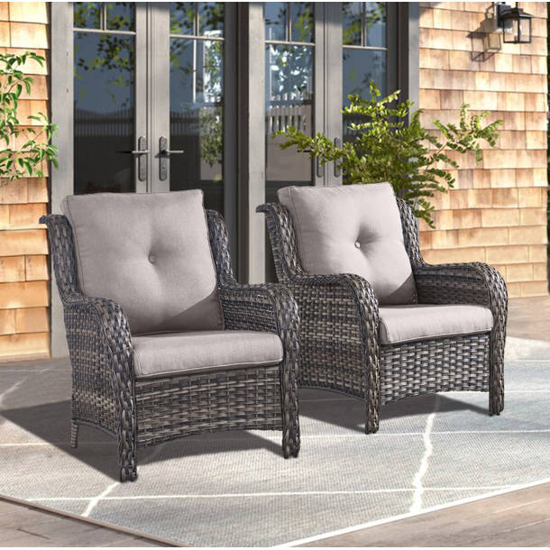 Lark Manor Allcot Patio Chair with Cushions & Reviews | Wayfair