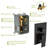 Dual Function Shower Kit - Oil Rubber Bronze Adjustable Water Flow 10 Inch Square Head 360 Swivel Handheld-125519133